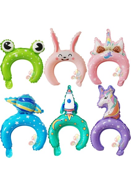 Pembe Bir 20 Adet Sevimli Hayvan Taç Kafa Bandı Balon Kurbağa Panda Tilki Kaplan Kedi Bebek Duş Çocuk Oyuncak Mutlu Doğum Günü Düğün Parti Dekorasyon (Yurt Dışından) indirimleri