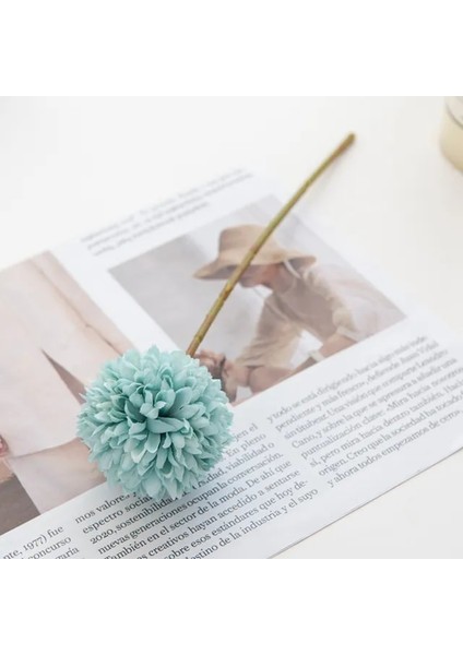 Mavi 5 Parça 5 Adet Ipek Topu Krizantem Düğün Yapay Çiçek Noel Dekor Vazo Ev Scrapbooking Çiçek Aranjmanı Aksesuarları (Yurt Dışından)