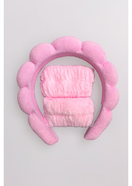 Bulut Saç Bantı ve Bilek Bantı Seti Pembe modelleri