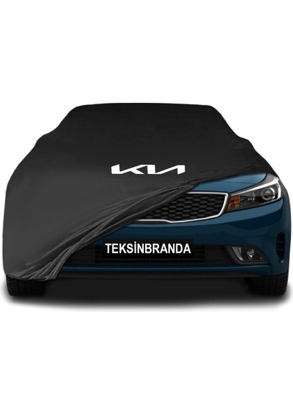 Kia Cerato 4 Sedan (2019 - ) Siyah Kumaş Araba Branda Logolu Kumaş Araba Brandası Penye Oto Branda