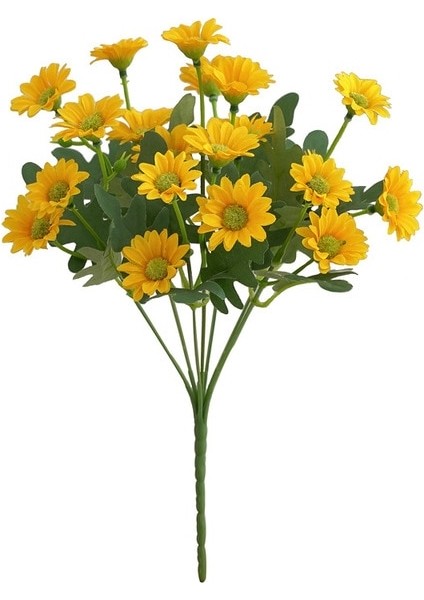A-38YELLOW Yapay Çiçekler Bitkiler 31 cm Güneş Çiçeği Renkli Küçük Papatya Ipek Ev Bahçe Dekorasyon Krizantem Düğün Dıy Parti (Yurt Dışından)