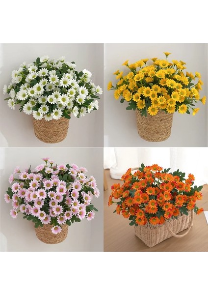 A-38YELLOW Yapay Çiçekler Bitkiler 31 cm Güneş Çiçeği Renkli Küçük Papatya Ipek Ev Bahçe Dekorasyon Krizantem Düğün Dıy Parti (Yurt Dışından) fırsatları