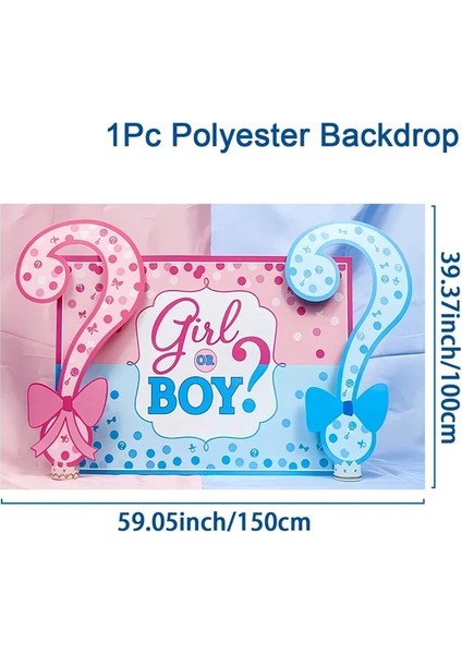 Stil 1 Ggender Reveal Zemin Photocall Ggender Reveal Parti Banner Arka Plan Mutlu Doğum Günü Parti Dekor Çocuklar Oğlan Kız Bebek Duş (Yurt Dışından)