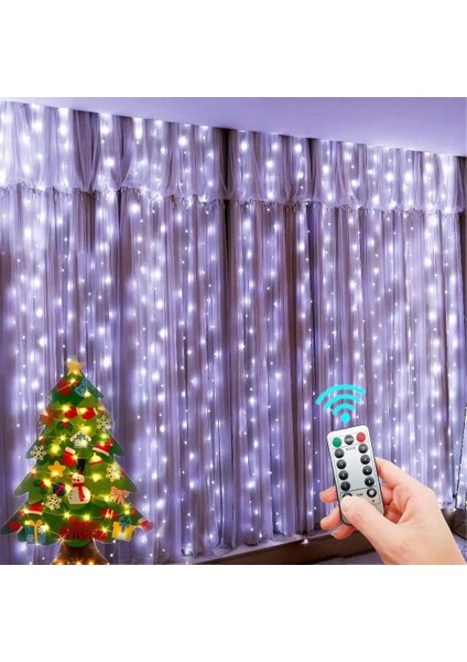 Sıcak Beyaz 3M x 1M 100LED Festoon Noel Perde Işık Çelenk Ev Noel Süs Noel Hediyeleri Için Mutlu Noel Dekor Navidad 2023 Yeni Yıl 2024 (Yurt Dışından)
