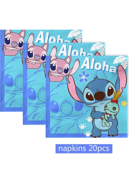 6 Adet Numarası 2 Lilo ve Stitch Doğum Günü Dekorasyon Dikiş Kek Topper Arka Plan Banner 3D Balon Çocuklar Erkek Kız Bebek Duş Malzemeleri (Yurt Dışından)