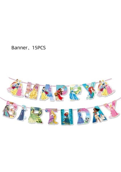 Banner-1pack Disney Prenses Kağıt Sofra Malzemeleri Kız Doğum Günü Partisi Süslemeleri Bebek Duş Yeni Yıl Aile Partisi Kar Beyaz Fincan Plaka (Yurt Dışından)
