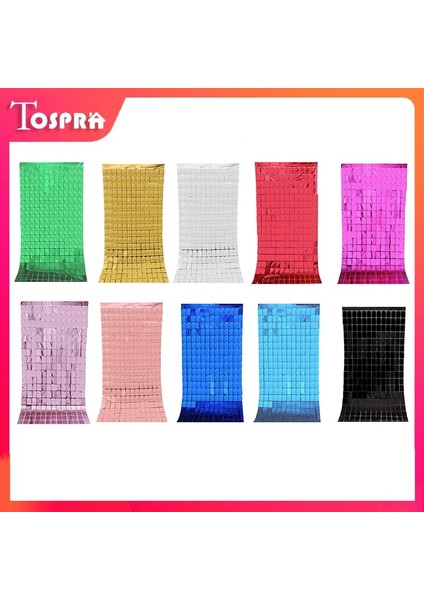 Pembe 10 Stilleri Parti Arka Plan Perde Payet Zemin Düğün Dekor Bebek Duş Payet Duvar Glitter Zemin Doğum Günü Perdesi (Yurt Dışından)