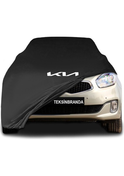 Kia Carens 3 (2013 - 2019) Siyah Kumaş Araba Branda Logolu Kumaş Araba Brandası Penye Oto Branda