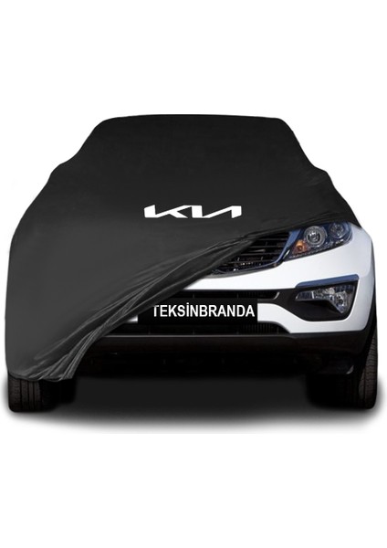 Kia Sportage 3 (2010 - 2016) Siyah Kumaş Araba Branda Logolu Kumaş Araba Brandası Penye Oto Branda