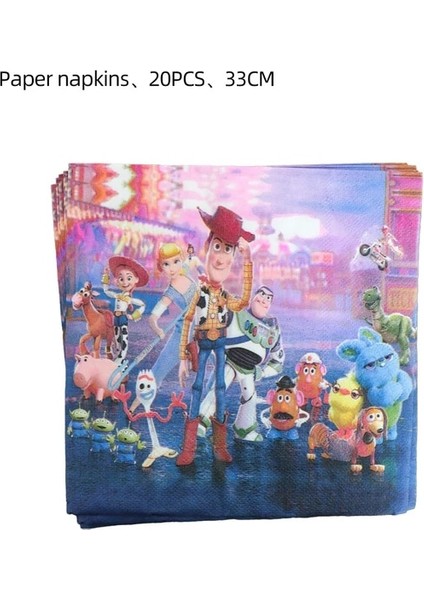 Peçete 20 Adet Oyuncak Hikayesi Tema Doğum Günü Partisi Balon Buzz Lightyear ve Woody Tek Kullanımlık Sofra Çocuk Parti Banner Dekor Peçete Bardak Malzemeleri (Yurt Dışından)
