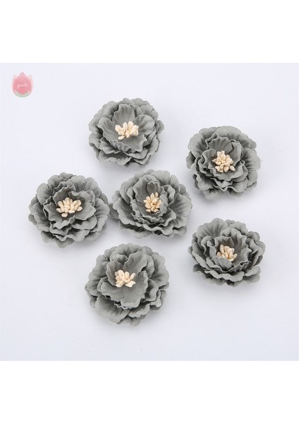 Gri 20 Adet 5/20 Adet 4 cm Yapay Çiçekler Kafa Ipek Sahte Çiçekler Diy Ev Oturma Odası Düğün Dekorasyon Noel Çelenk Yeni Yıl Dekor (Yurt Dışından)