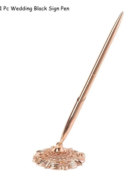 Rosegold Kalem Tutucu Olarak Altın Düğün Parti Siyah Ziyaretçi Defteri Imzalama Kalem Aşk Burcu Tutucu Masa Süslemeleri Takım Gelin Olmak Bekarlığa Veda Partisi Malzemeleri (Yurt Dışından)