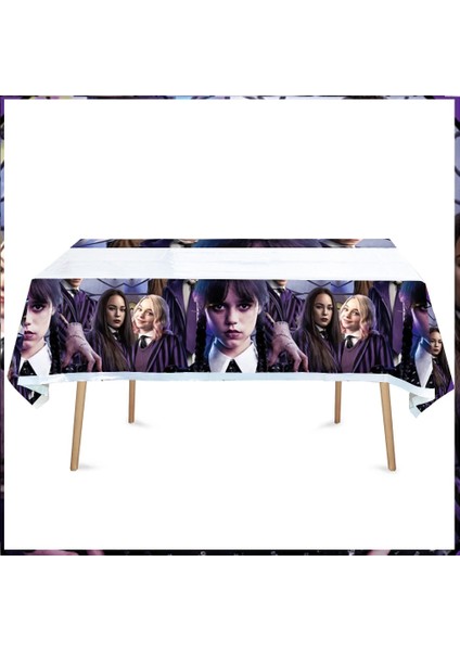 Patlamış Mısır Kutusu-6pcs Çarşamba Addams Doğum Günü Partisi Dekorasyon Çocuk Duş Erkek Kız Sofra Malzemeleri Fincan Masa Örtüsü Numaraları Balon Kek Zemin (Yurt Dışından) fiyatları