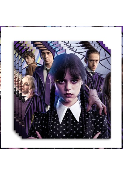 Patlamış Mısır Kutusu-6pcs Çarşamba Addams Doğum Günü Partisi Dekorasyon Çocuk Duş Erkek Kız Sofra Malzemeleri Fincan Masa Örtüsü Numaraları Balon Kek Zemin (Yurt Dışından) indirimleri