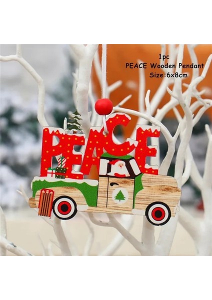 446-BARIŞ Noel Ahşap Kolye Sevimli Noel Ağacı Askı Süsleri Dıy Ahşap El Sanatları Ev Noel Partisi Yeni Yıl 2022 Süslemeleri Için (Yurt Dışından)