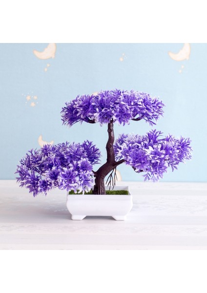 18 Yenı Yapay Bitkiler Bonsai Küçük Ağaç Saksı Bitkileri Ev Dekorasyon Otel Bahçe Dekor Için Sahte Çiçekler Saksı Süsler (Yurt Dışından)