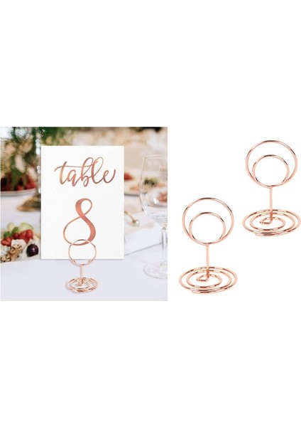 10 Adet B01 10/15 Adet Gül Altın Kalp Şekli Metal Fotoğraf Tutucu Standları Masa Numarası Tutucular Yer Kart Kağıdı Menü Klipleri Düğün Masaüstü Dekor (Yurt Dışından)
