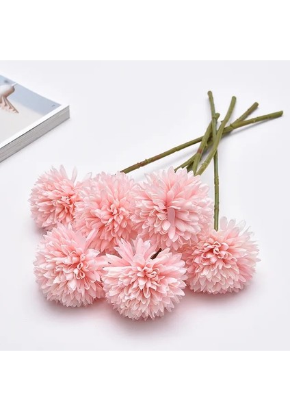 Açık Pembe 1 Adet 30 cm Yapay Çiçek Karahindiba Topu Krizantem Sahte Çiçek Oturma Odası Saksı Çiçek Aranjmanı Düğün Dekorasyon (Yurt Dışından)