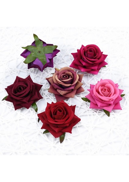 Renk 7 5 Adet 5/10 Adet Flanel Güller Ipek Çiçekler Duvar Yapay Bitkiler Ev Düğün Dekorasyon Için Diy Gelin Bir Kap Süs Saksı (Yurt Dışından)
