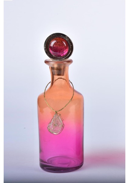 Seta Jaipur Bottle Şişe Silindir Taş Kapak 22 cm