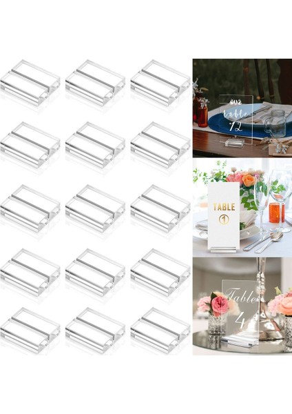 5X3X1CM 1 Adet Akrilik Standlar Yer Kartı Sahipleri Masa Numarası Standları Şeffaf Kart Ekran Standı Masa Düğün Fotoğrafları Ofis Ev (Yurt Dışından) modelleri