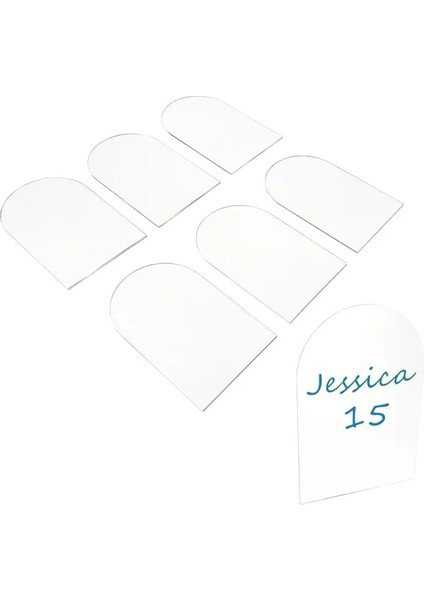 Kemerli 10 Adet 10/20/50 Adet Akrilik Yer Kartı Düğün Malzemeleri Düğün Koltuk Kartı Masa Numaraları Akrilik Işareti Temizle Boş Isim Kartı Dekorasyon (Yurt Dışından)