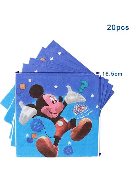 Balon 1 Adet Karikatür Disney Mickey Mouse Tema Çocuklar Iyilik Doğum Günü Paketi Olay Parti Bardakları Tabaklar Bebek Duş Tek Kullanımlık Sofra Malzemeleri (Yurt Dışından)