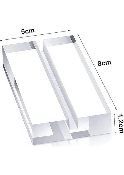 8X5X1.2CM 1 Adet Akrilik Standlar Yer Kartı Sahipleri Resim Kartları Ekran Standı Masaüstü Dekorasyon Şenlikli Parti Malzemeleri (Yurt Dışından)