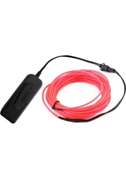 Pembe 1 M Glow El Tel Kablo LED Neon Noel Dans Partisi Dıy Kostümleri Giyim Aydınlık Araba Işık Dekorasyonu Elbise Topu Rave 1 M/3 M/5 M (Yurt Dışından)