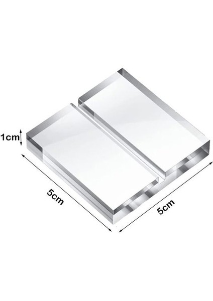 5X5X1CM 1 Adet Akrilik Standlar Yer Kartı Sahipleri Resim Kartları Ekran Standı Masaüstü Dekorasyon Şenlikli Parti Malzemeleri (Yurt Dışından)
