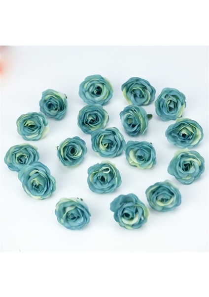 Mavi 10 Adet 10/50/100 Adet 2.5 cm Mini Ipek Yapay Gül Çiçek Başları Düğün Parti Ev Dekorasyon Için Dıy Aksesuarları Sahte Çiçekler Zanaat (Yurt Dışından)