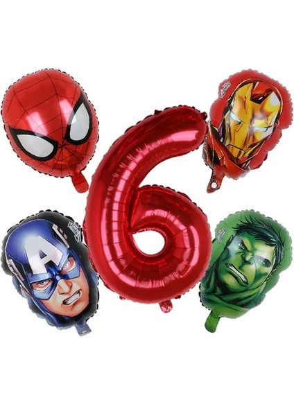 Açık Sarı 5 Adet Marvel Süper Kahraman Balon Örümcek Adam Alüminyum Folyo Balonlar Çocuklar Doğum Günü Partisi Dekorasyon Bebek Duş Demir Adam Balonlar (Yurt Dışından)