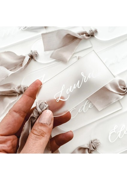 Şeffaf 10 Adet Akrilik Düğün Yeri Kartı Oturma Kartları Düğün Spuulies Buzlu Isim Etiketi Kemer Boş Düğün Dekorasyon Dıy Şerit Asılı Burcu (Yurt Dışından) fiyatları