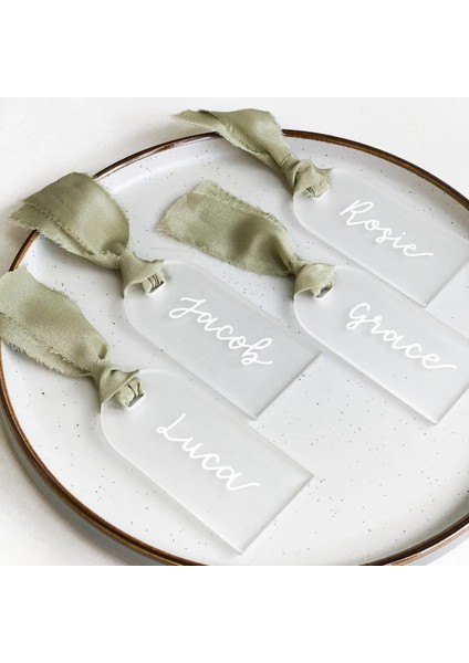 Şeffaf 10 Adet Akrilik Düğün Yeri Kartı Oturma Kartları Düğün Spuulies Buzlu Isim Etiketi Kemer Boş Düğün Dekorasyon Dıy Şerit Asılı Burcu (Yurt Dışından) indirimleri