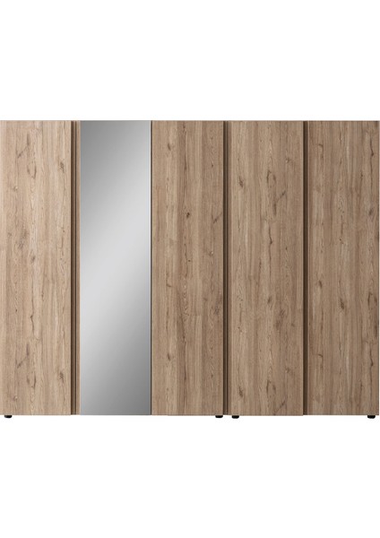 Monna 5 Kapılı Gardrop - Meşe fiyatları