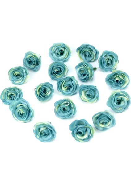 Mavi 10 Adet 10/50/100 Adet 2.5 cm Mini Ipek Yapay Gül Çiçek Başları Düğün Parti Ev Dekorasyon Için Dıy Aksesuarları Sahte Çiçekler Zanaat (Yurt Dışından)