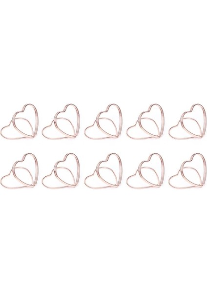 C 10 Adet Kişilik Basit Avrupa ve Amerikan Klip Altın Fotoğraf Klip Üçgen Not Klip Metal Çift Aşk Kartvizitlik (Yurt Dışından)