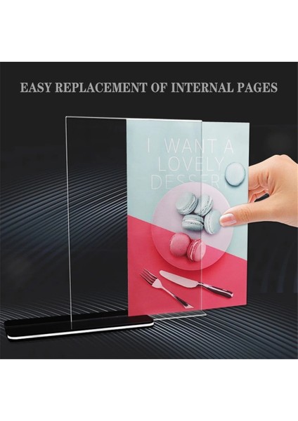 150X100MM Dikey A6 Akrilik Şeffaf Burcu Kart Tutucu Standı Akrilik Etiket Çerçeve Masası Raf Depolama Kartı Iş Kağıdı Menü Tutucu Ekran (Yurt Dışından)