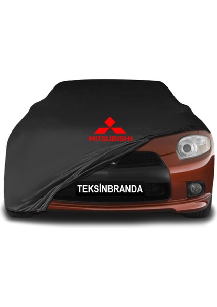 Mitsubishi Eclipse Coupe Siyah Kumaş Araba Branda Logolu Kumaş Araba Brandası Penye Oto Branda