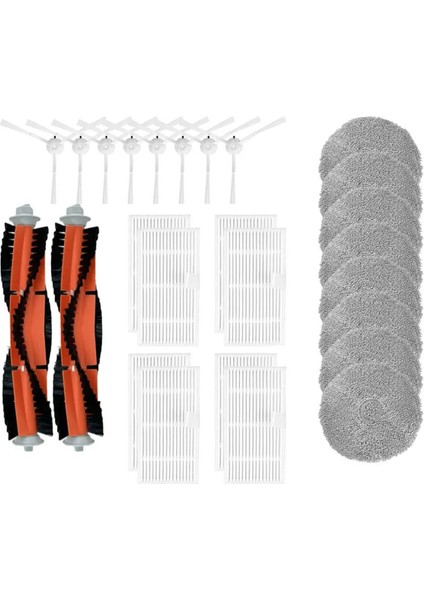 Uwant U200 / Kyvol S60 / Lydsto W2 Robot Süpürge Yedek Parçaları Toz Torbası Ana Yan Fırça Hepa Filtre Paspas Bezi (Yurt Dışından)