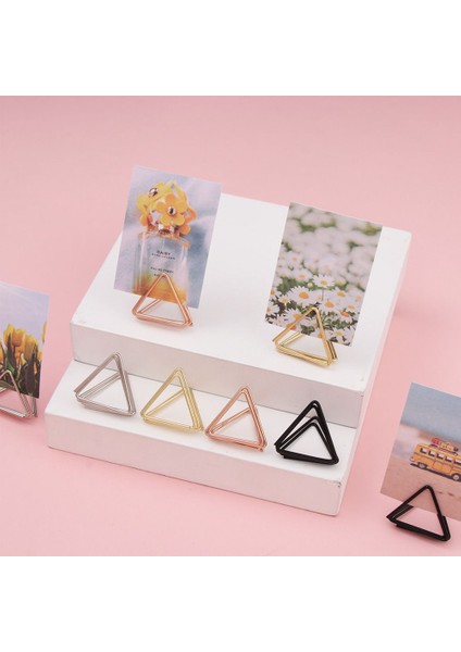 Gümüş Mini Metal Resim Kartları Ekran Standı Fotoğraf Kelepçeleri Klipler Düğün Masa Numarası Tutucu Masaüstü Dekorasyon Parti Malzemeleri (Yurt Dışından) fırsatları