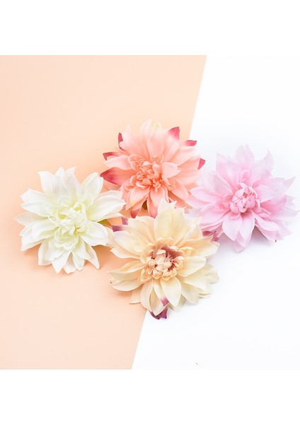 Şampanya 10 Parça 10 Adet 10 cm Yapay Bitkiler Dekoratif Çiçekler Ipek Gerbera Ev Düğün Için Noel Dekor Diy Çelenk Sahte Ercik Broş (Yurt Dışından)