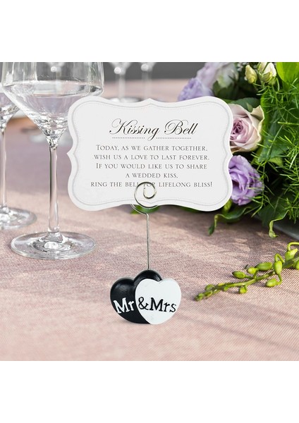 L01 Gelin ve Damat Şekli Metal Fotoğraf Tutucu Standları Masa Numarası Tutucular Yer Adı Kart Kağıdı Menü Klipleri Düğün Masaüstü Süslemeleri (Yurt Dışından) indirimleri