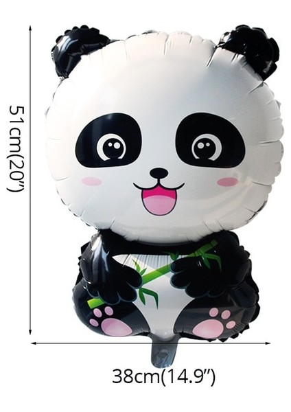 Lazer Karikatür Panda Folyo Balon Parti Dekor Hayvanlar Tema Doğum Günü Partisi Bebek Duş Malzemeleri Hayvanat Bahçesi Hayvan Balonlar Panda Parti Malzemeleri (Yurt Dışından)