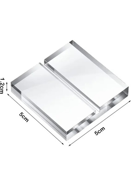 5X5X1.2 cm 1 Adet Akrilik Standları Yer Kartı Sahipleri Masaüstü Dekor Standları Şeffaf Romantik Ekran El Sanatları Standı Düğün Fotoğrafları Klipler (Yurt Dışından)