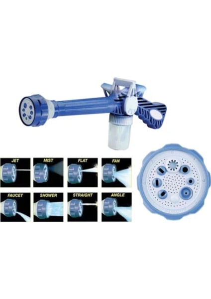 Water Basınçlı Deterjanlı 8 Fonksiyonlu Yıkama Tabancası 8 Farklı Püskürtme