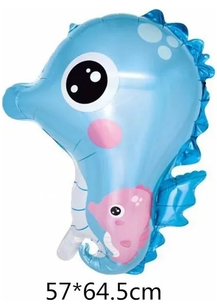 Seahorseb 1 Adet Deniz Tema Folyo Balonlar Balık Büyük Köpekbalığı/balina/yengeç/ahtapot Okyanus Dünya Deniz Parti Çocuk Doğum Günü Dekor Bebek Duş Malzemeleri (Yurt Dışından)