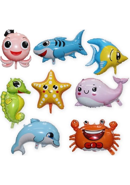 Seahorseb 1 Adet Deniz Tema Folyo Balonlar Balık Büyük Köpekbalığı/balina/yengeç/ahtapot Okyanus Dünya Deniz Parti Çocuk Doğum Günü Dekor Bebek Duş Malzemeleri (Yurt Dışından)
