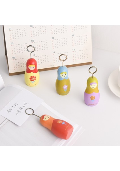 Mavi 1 Adet Kawaii Kız Ahşap Fotoğraf Tutucu Mesaj Kart Klibi Düğün Masa Numarası Tutucu Isim Kartı Placecard Kartpostal Standı Raf Fotoğraf Prop (Yurt Dışından) fırsatları