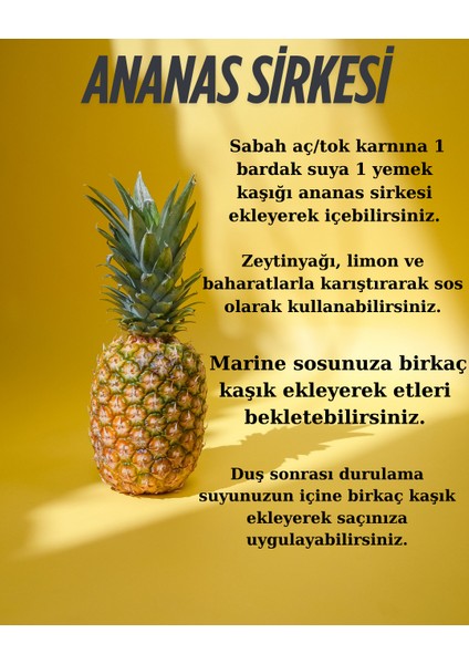 Ananas Sirkesi Doğal Fermantasyon 500 ml modelleri